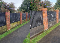 Painted Timber, Brick, and Concrete Fencing