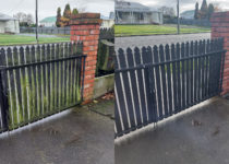 Painted Timber, Brick, and Concrete Fencing