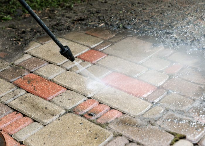 paver driveway and paths cleaned by woosh exterior cleaning in new plymouth taranaki