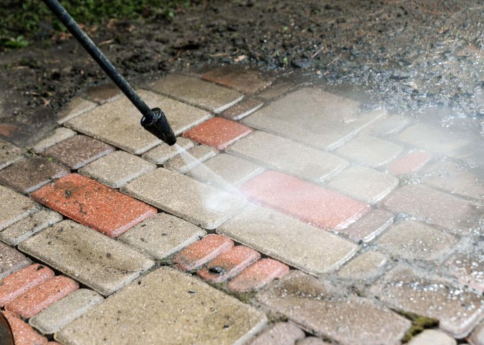 paver driveway and paths cleaned by woosh exterior cleaning in new plymouth taranaki